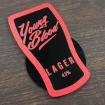 Young Blood Custom Shaped Acrylic Tap Decal