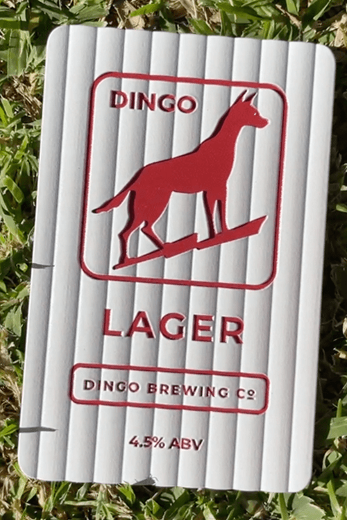 Before photo of the Dingo Brewing Co Tap Decal.